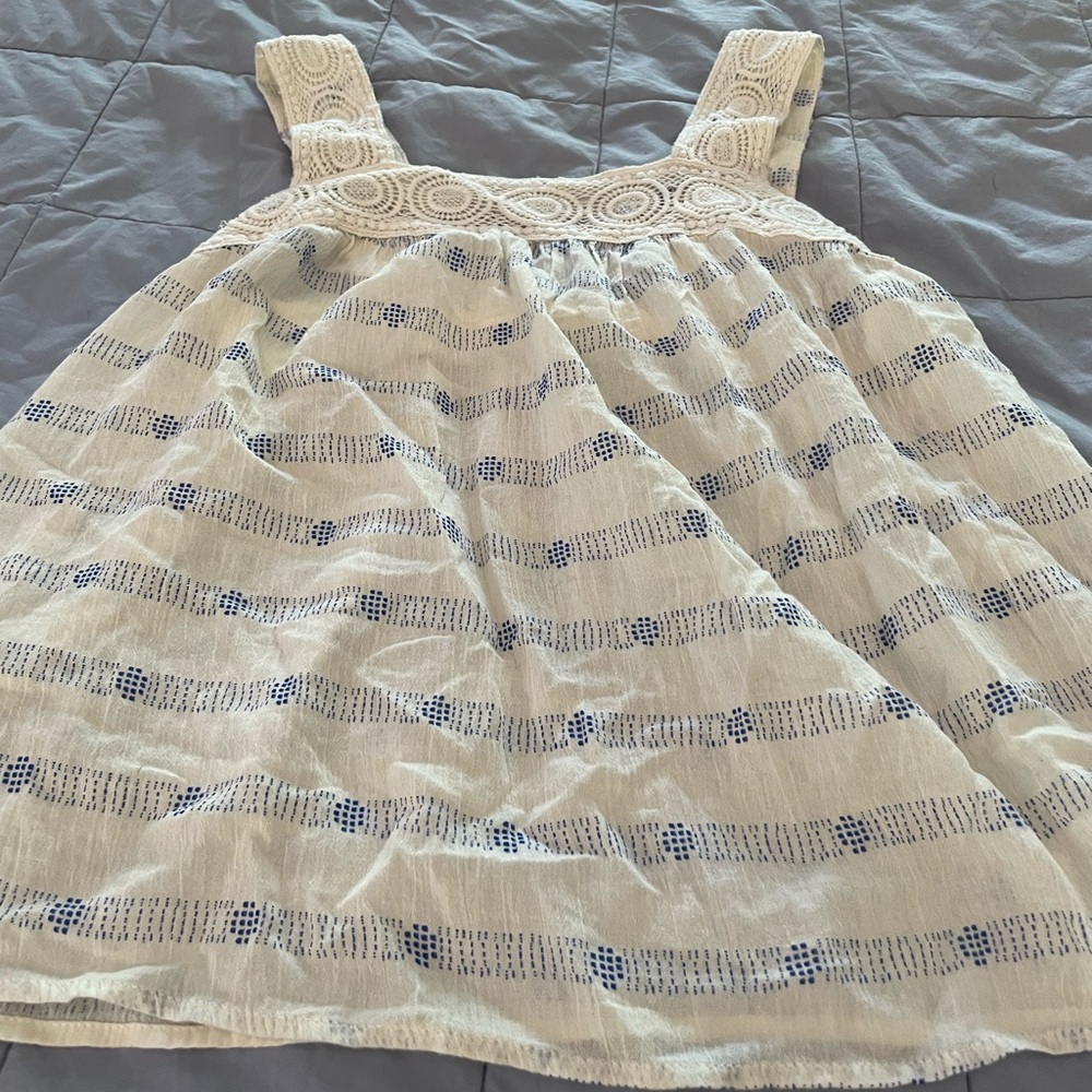 Indian Cotton and crocheted tank NEW